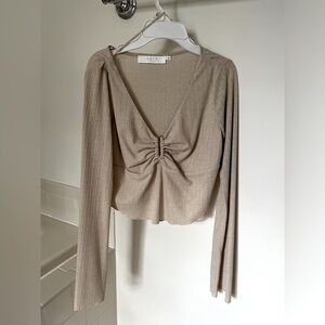 Cropped ASTR Blouse with Silver detail